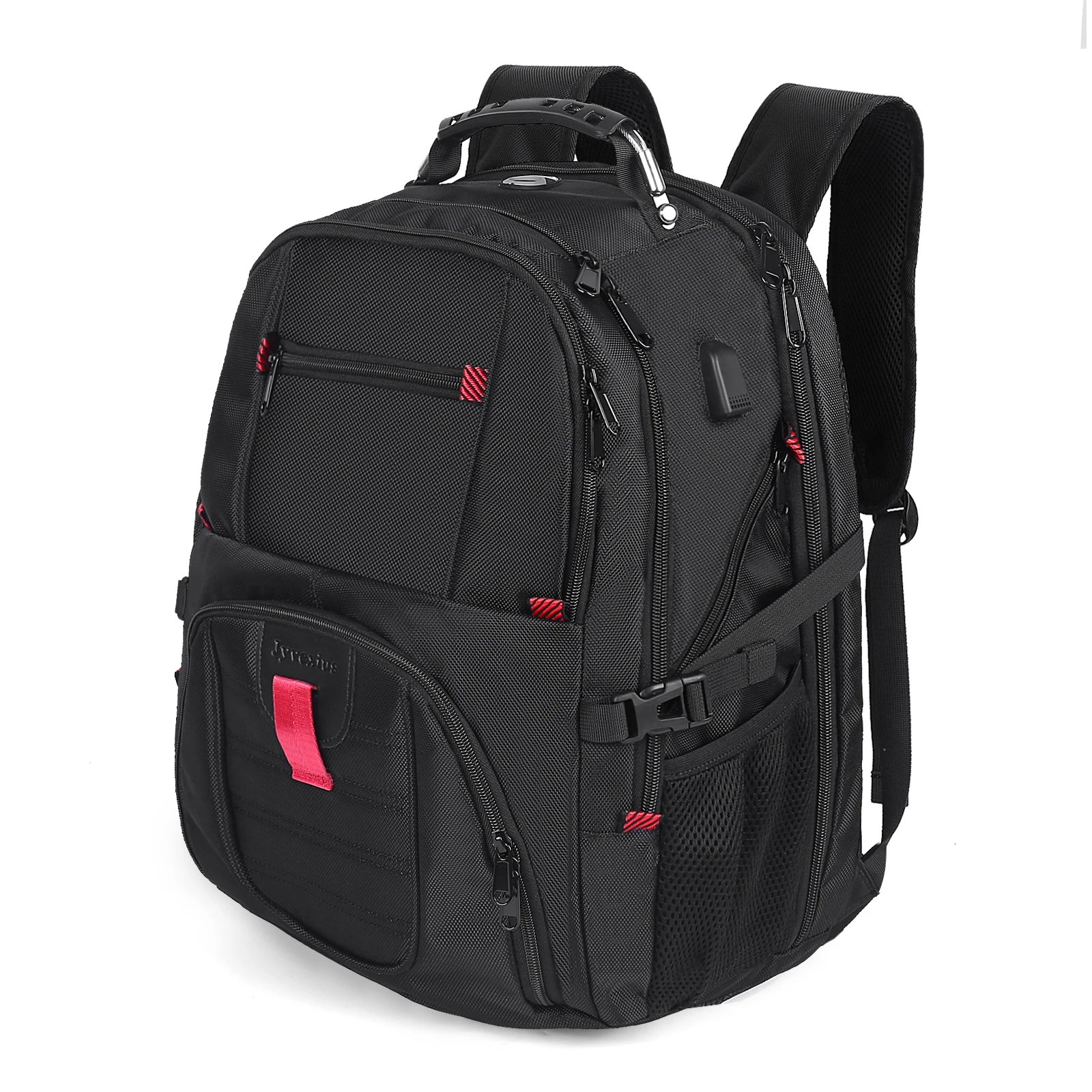 Mochila de ocio para hombre, resistente al agua, alta capacidad, interfaz de carga USB, para portátil de 17 pulgadas, adecuada para el trabajo o los viajes