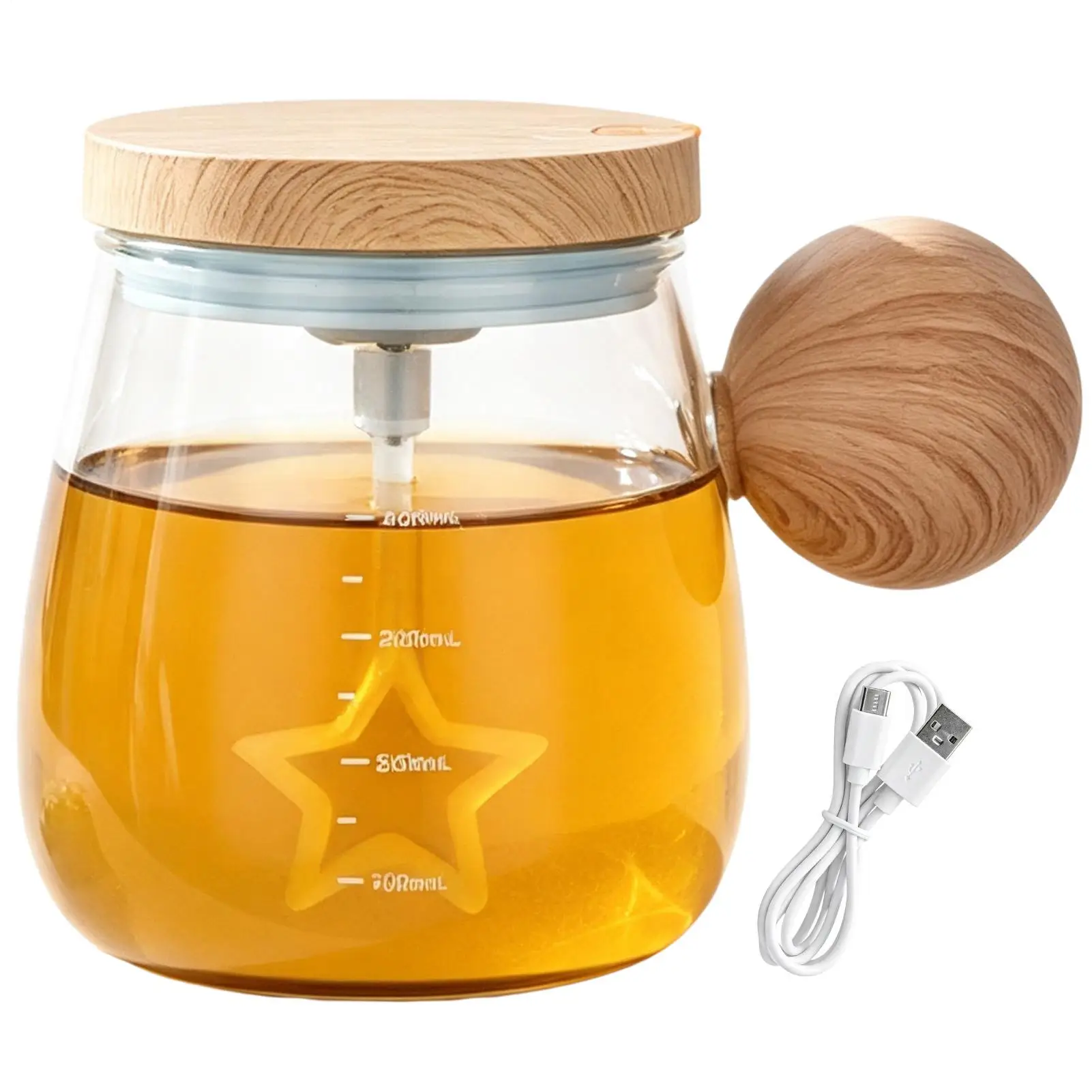Electric Mixing Cup 400ml Rechargeable Drinks Blending Drinkware Automatic Mixer Protein Cup for Home Gym Commuting Travel Dorm