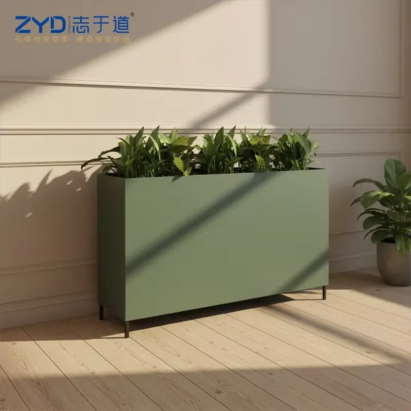 High End Finish Flower Box Stainless Steel Planter Container for Interior Exterior Architecture Project Garden Potting