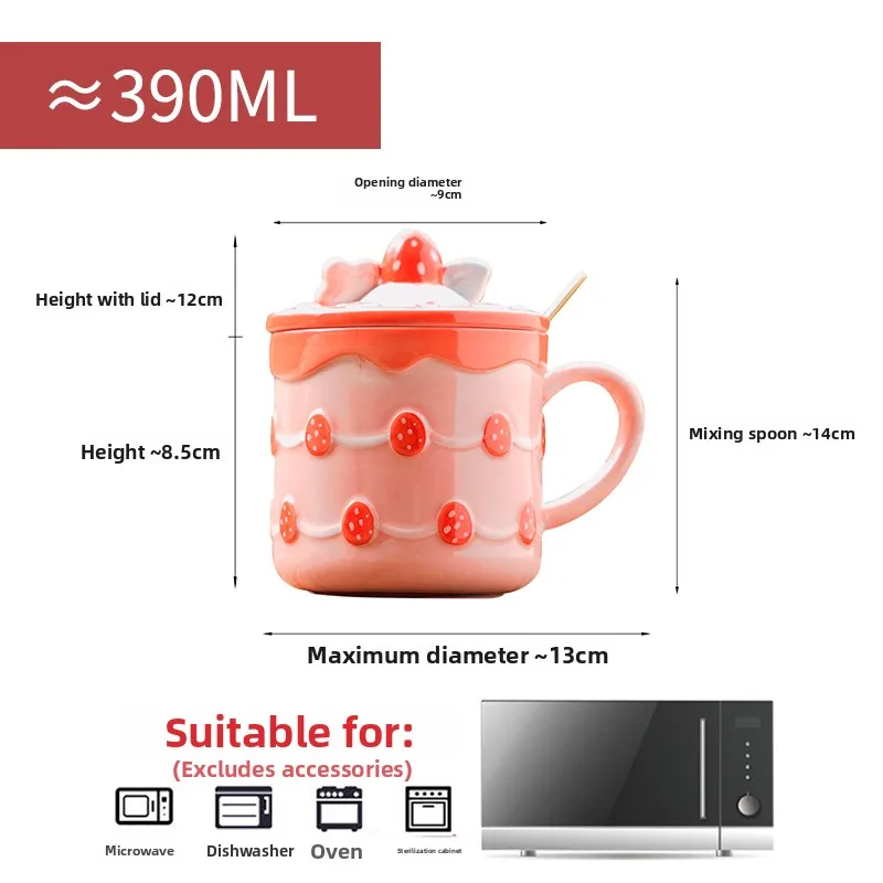 

Чашка для воды Cerc Stberry Design, высокое эстетическое значение для женщин, чашка для офисного использования, чашка для завтрака, корейский Sle, мультфильм, аниме