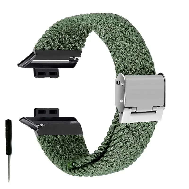 Braided Solo Loop Nylon fabric Strap Sports  For huawei Watch band 16mm 18mm 20mm 22mm Elastic Bracelet for huawei FIT Series