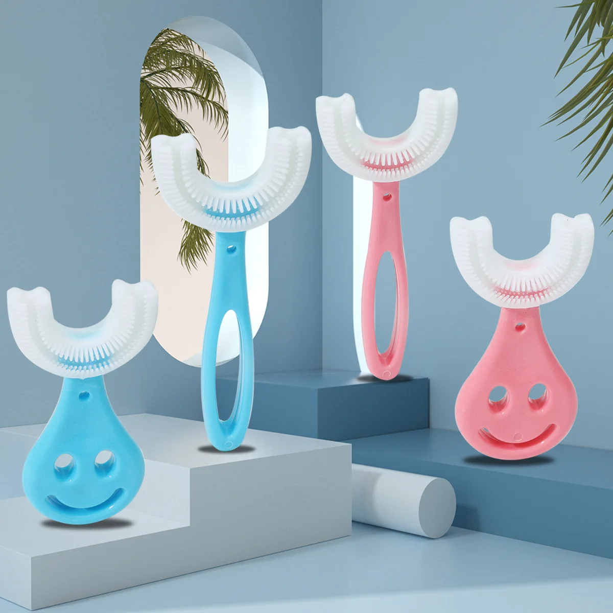 Baby Toothbrush Children 360 Degree U-shaped Child Toothbrush Teethers Baby Brush Silicone Kids Teeth Oral Care Cleaning