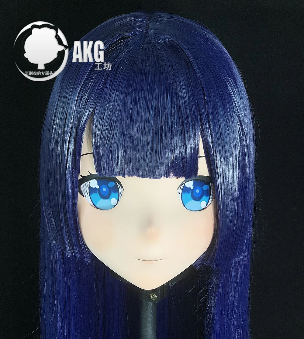 

(AL62) Customize Character Crossdress Female/Girl Resin Half/ Full Head With Lock Cosplay Japanese Anime Game Role Kigurumi Mask