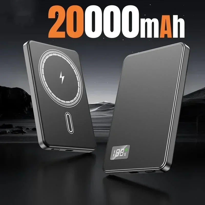 500000mAh Draadloze Magnetische Powerbank Snelladen Draagbare PD22.5W Externe Batterij voor Magsafe voor iPhone17 Samsung Xiaomi