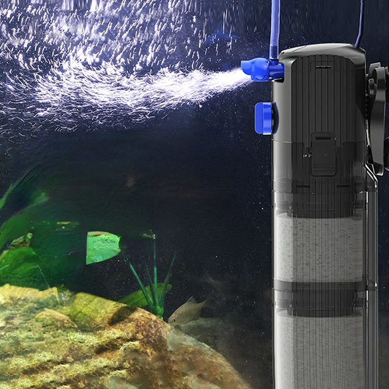 The Fish Tank Filter Has A Built-in Three-in-one Water Purification Circulation System and A Silent Small Pumping Pump