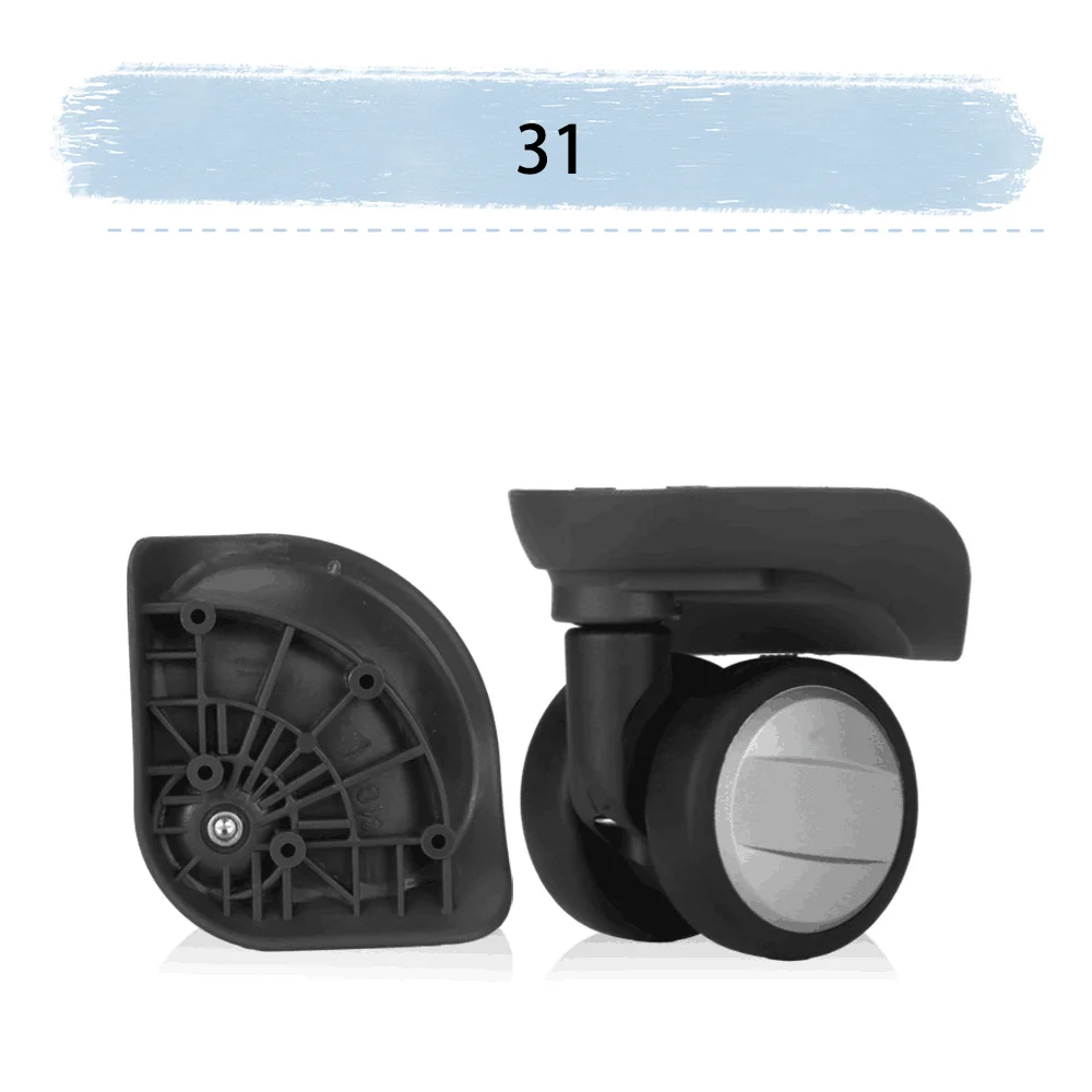 For Samsonite 31 Universal Wheel Black Replacement Suitcase Rotating Silent Smooth Shock Absorbing Wheel Accessories Wheels