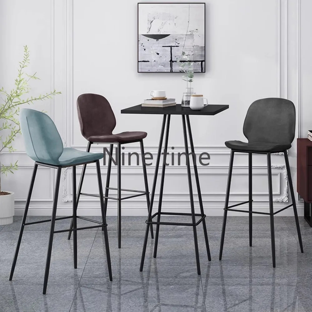 

Cafe Chair Kitchen Bar High Stool Garden Design Backrest Step Modern Chairs Iron Salon Ergonomic Living Room Nordic Tabouret