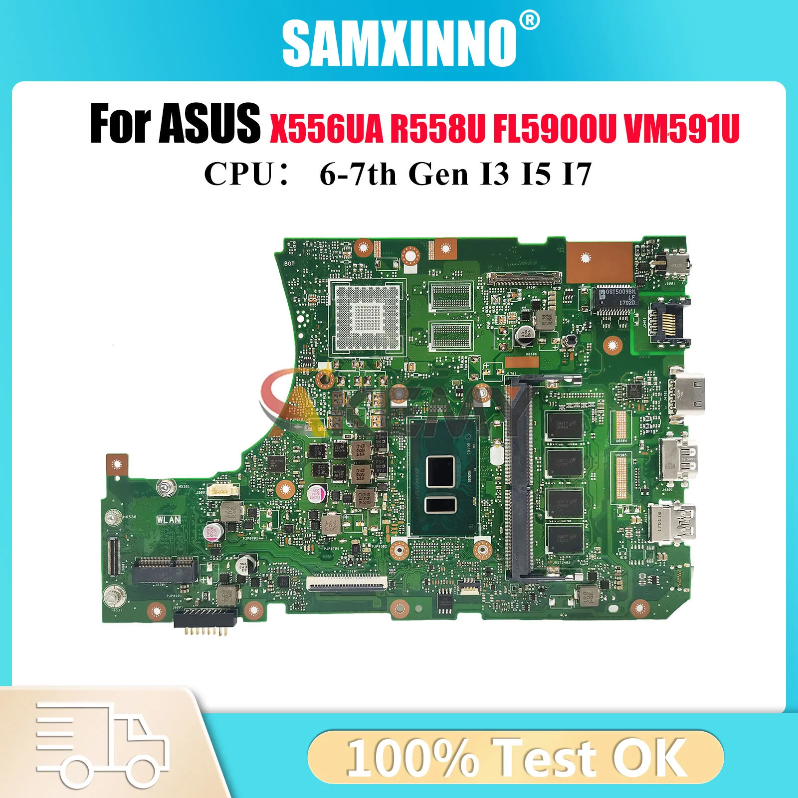 

X556UA Laptop Motherboard For ASUS VM591U FL5900U X556UQ X556UF X556U X556UJ X556URK R558U X556UV X556UQK Mainboard I3 I5 I7 CPU