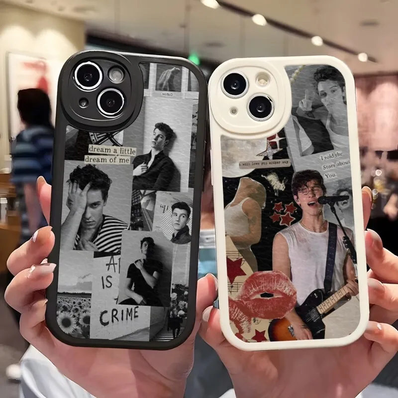 Shawn Mendes Phone Case For Iphone 13 Pro Max 15 11 14 12 Mini X Xr Xs 7 6 8 Puls Se Lambskin Silicone Cover