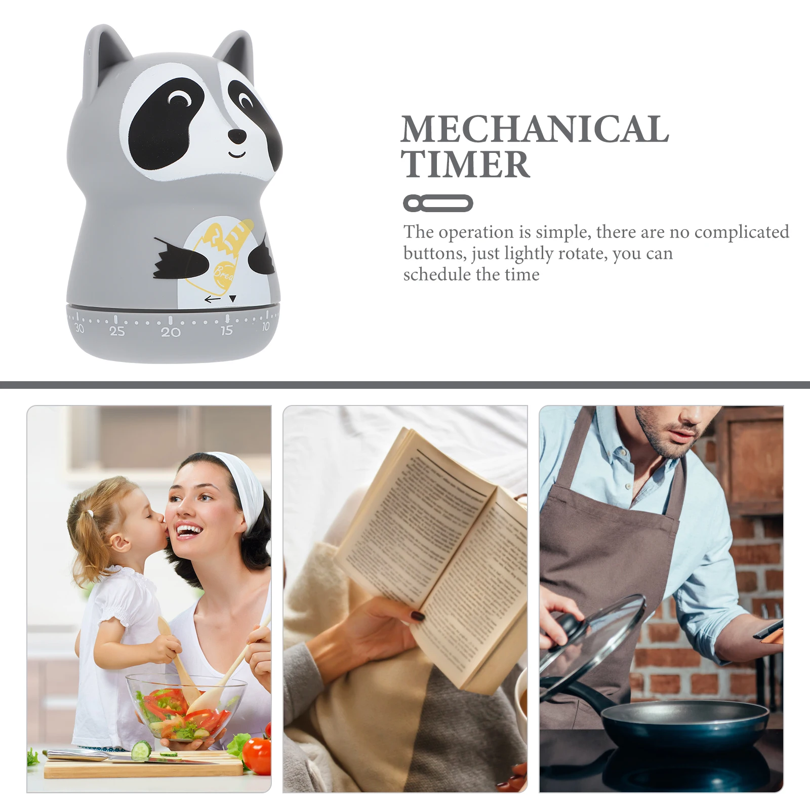 

Animal-shape Kitchen Timer Kids Cooking Kitchen Portable Cooking Timer Cute Clock Efficient Practical Wide Uses