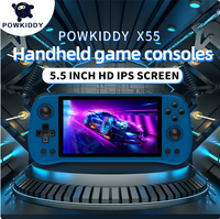 Powkiddy X55 Retro Handheld Game Console 5.5Inch IPS Screen 1280*720 EE System RK3566 Open-Source Video Game Console Boy Gfit