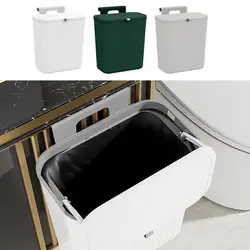 Hang Trash Can Kitchen Garbage Container Garbage Bin Trash Container With Lid Kitchen Accessories No Drilling Trash Container