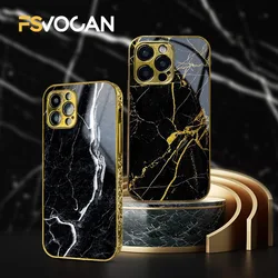 Golden Edge Black Marble Case For iPhone 17 Protective Camera Durable Cover For iPhone 16 15 14 13 12 11 Pro Max 3D Texture Grip