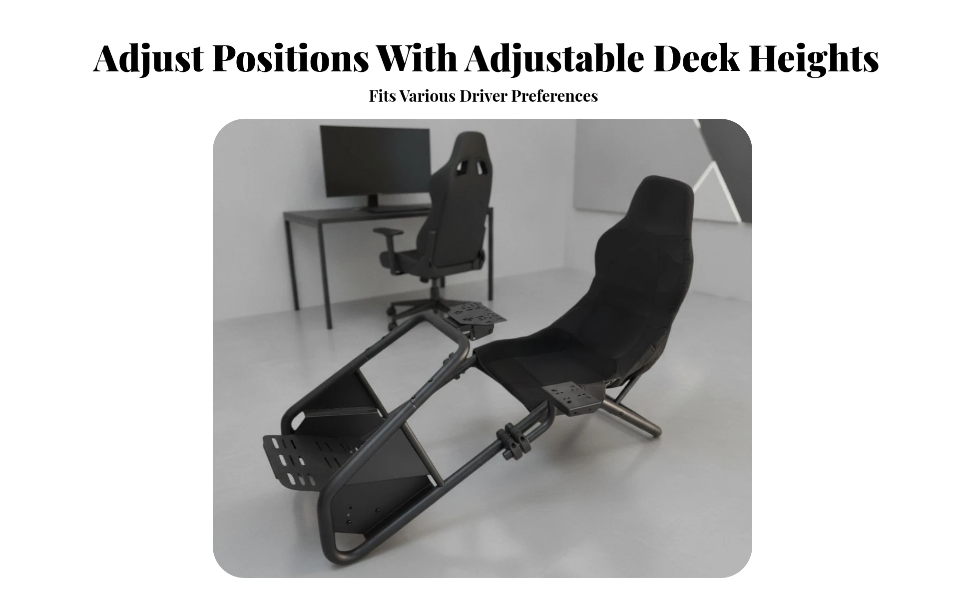 Racing Simulator Cockpit with Seat Universal Compatibility Racing Simulator Cockpit Driving Wheel Stand Ergonomic Furniture