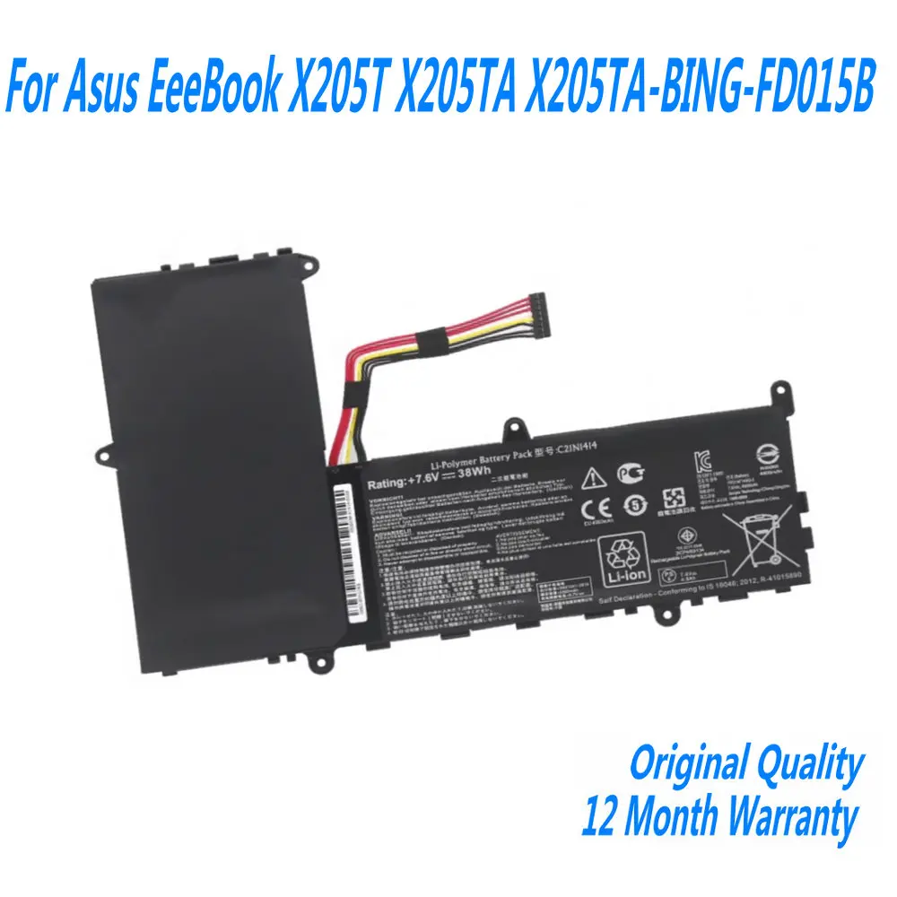 New 7.6V 38WH C21N1414 Laptop Battery For Asus EeeBook X205T X205TA X205TA-BING-FD015B 11.6