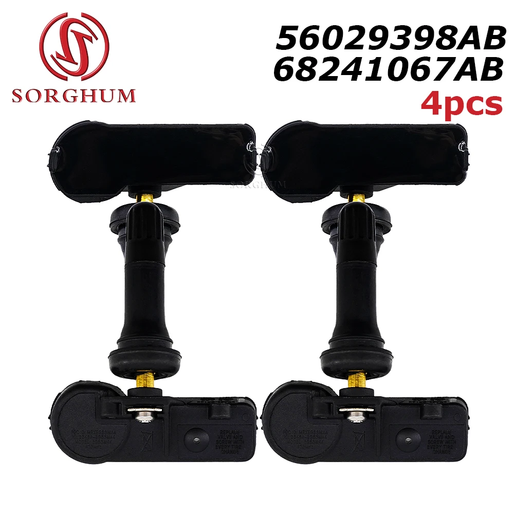 

56029398AB 68241067AB TPMS Tire Pressure Sensor For Chrysler Voyager Dodge Durango Charger Jeep Grand Cherokee Compass 433MHz