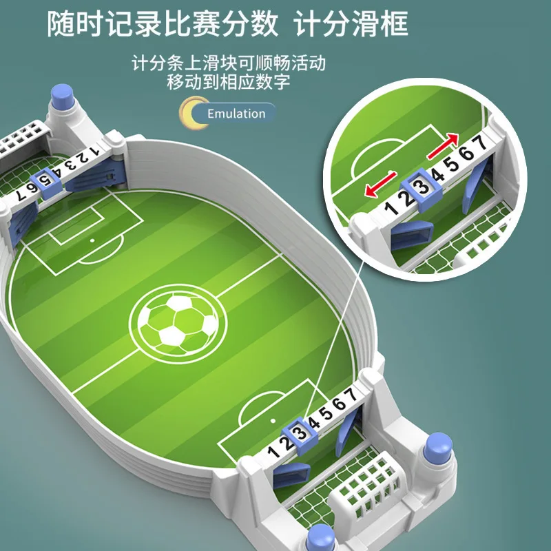 

Children's Table Football Double-Player Game Parent-Child Interactive Educational Tabletop Game for Boys Aged 3 to 6 Years Old Toy Board Game