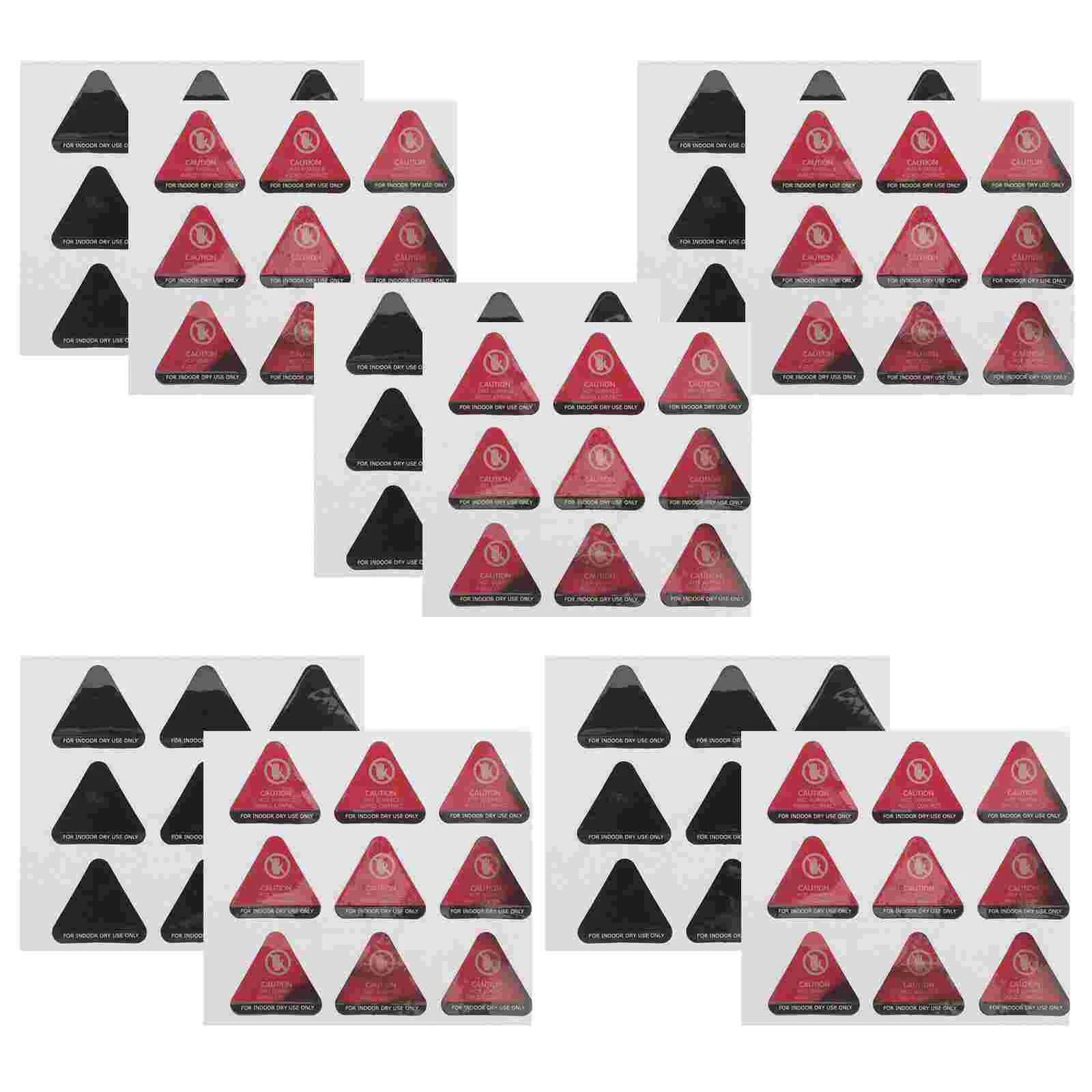 10 Pcs Nail Stickers 10pcs (black Turns Red) Caution Hot Water Warning Sign The Signs for Radiator Surface Labels