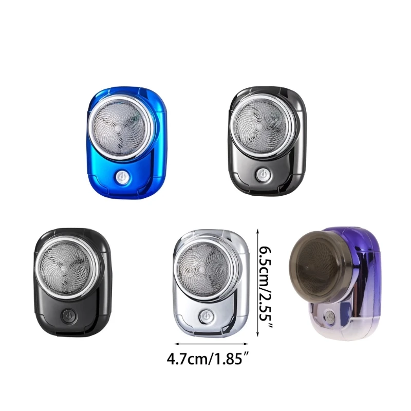 Barbeador elétrico portátil mini lâminas elétricas para homens rosto molhado barba barbeadores transporte da gota