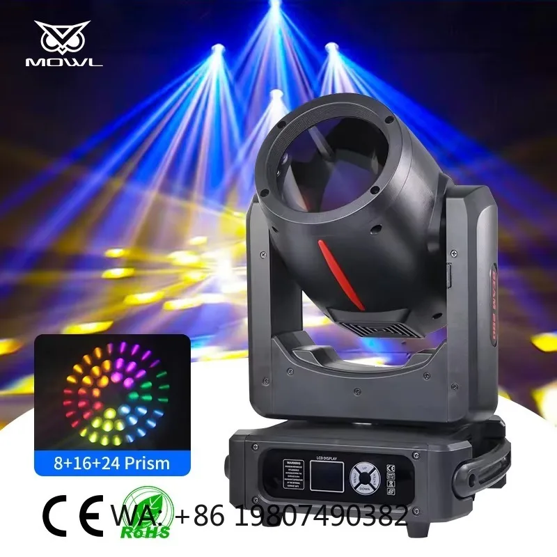 280W 10R Mini Sharpy LED Beam Moving Head Projection Light DMX Spot Effect for DJ Bar Disco Club Compact Stage Light