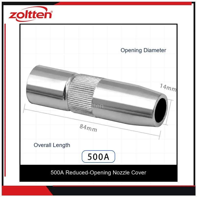 350A/500A Reduced-Opening Copper Nozzle Covers and Wind-Shielding Nozzles for MIG/MAG Gas-Shielded Welding Torches