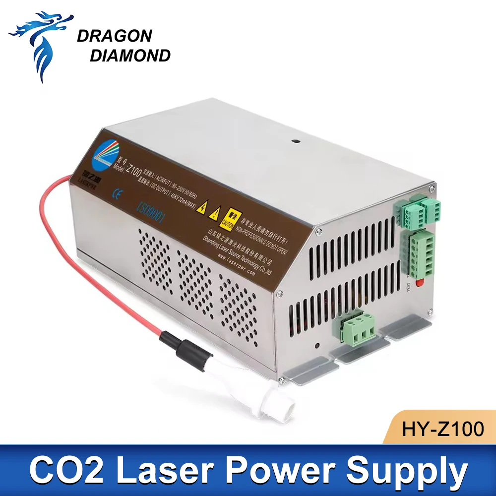 

Dragon Diamond HY-Z100 Co2 лазерный источник питания 100 Вт лазерный источник для 100-130 Вт CO2 лазерный гравировальный станок