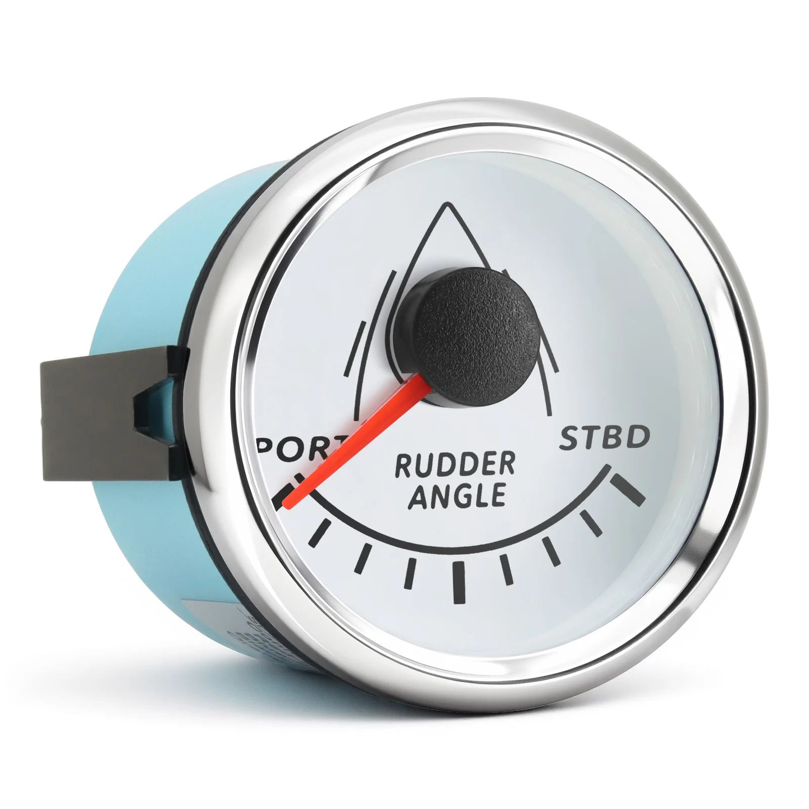 N Boat Marine Rudder Angle Indicator Gauge With 0-190ohm Sensor Waterproof 52mm Rudder Position Indicator Red LED Light 12V/24V