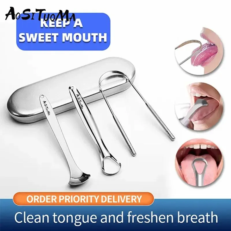 Bacteria and Steel Clean Scraper-Portable Tongue Tongue