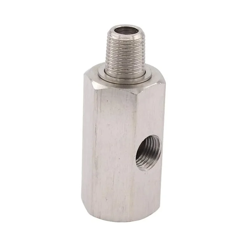 1/8 inch Oil Pressure Sensor Tee to NPT Adapter Turbo Supply Feed Line Gauge  Turbo Supply Feed Line Gauge