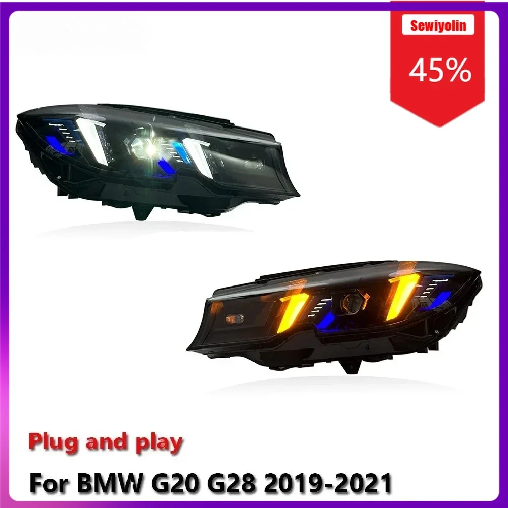 

Sewiyolin Car LED Lamp Headlight Assemblies For BMW G20 G28 2019-2021 Laser Auto Fog Yellow And White DRL Brake Turn Signal Lam