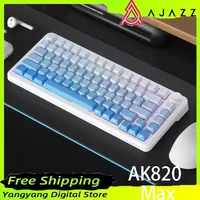 Ajazz AK820 Max Mechanical Keyboard Magnetic Switch Low Delay Bluetooth Three Modes Esports Gaming Keyboard PC Gamer Accessories