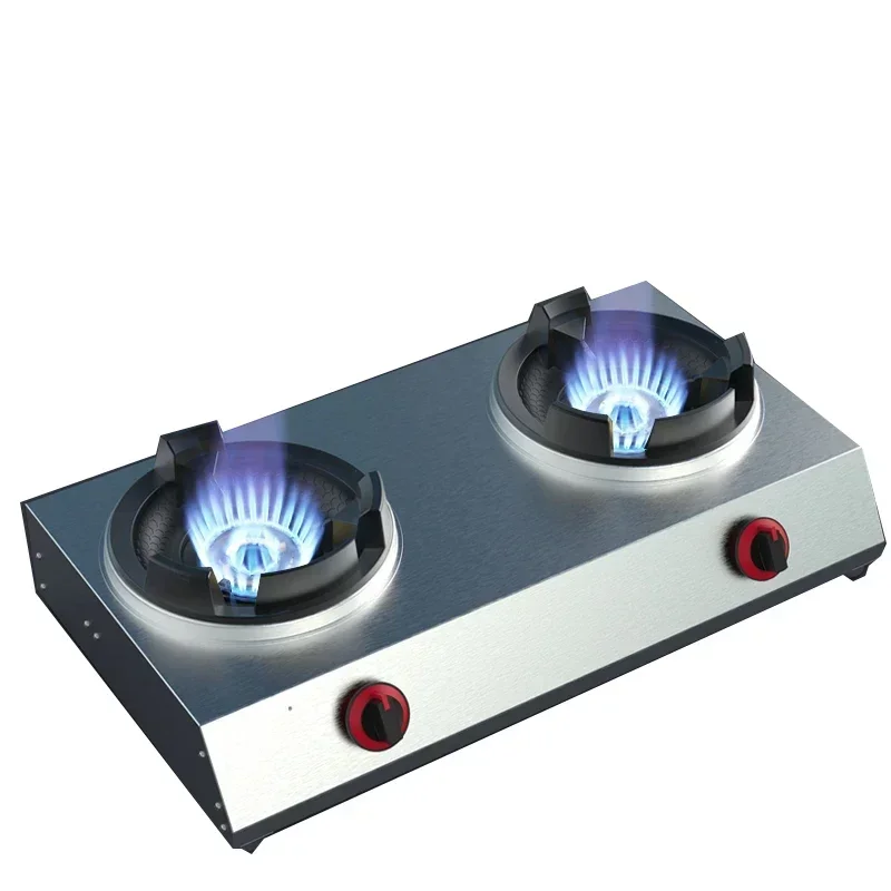 Home Electric Medium And High Pressure Gas Stove Household High-Fire Power Double Stove Gas Liquefied Petroleum Gas Violent Fire