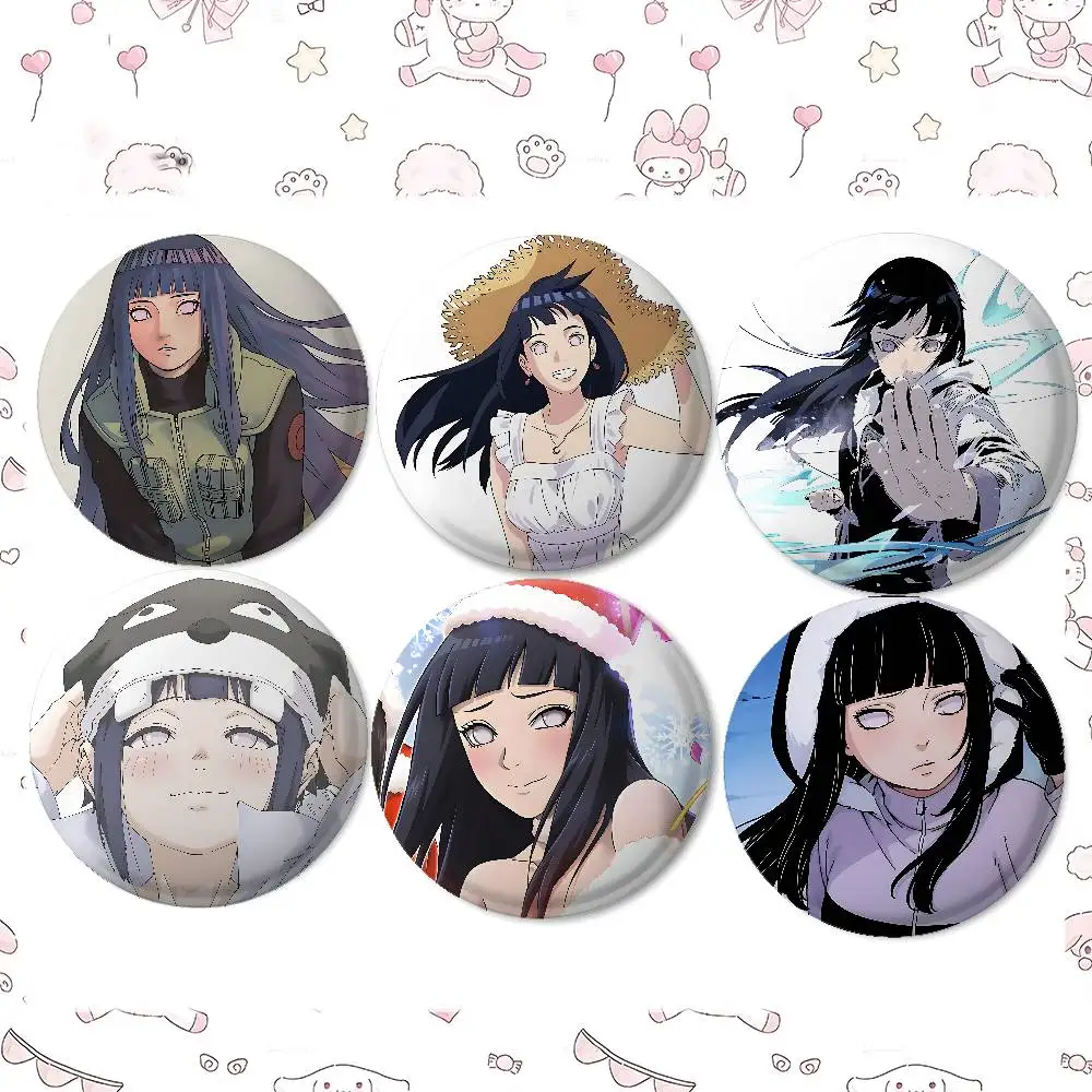 Hyuuga Hinatas Badges Tinplate Soft Button Pin Brooch Metal Badge Custom Jewelry Accessories Hat Bag Lapel