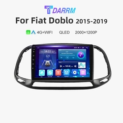 Android Auto Car Radio for Fiat Doblo 2015 2016 2017 2018 2019 Multimedia Autoradio 2K AI Voice Wireless CarPlay Video Player