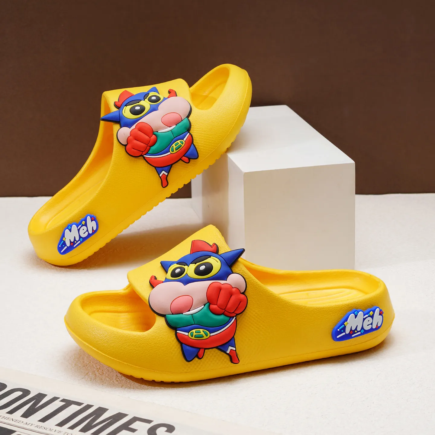 

Anime Crayon Shin-Chan Children Slippers Summer Sandals Indoor Shoes Boys Girls Cartoon Bathroom Non-Slip Soft Sole House Shoes