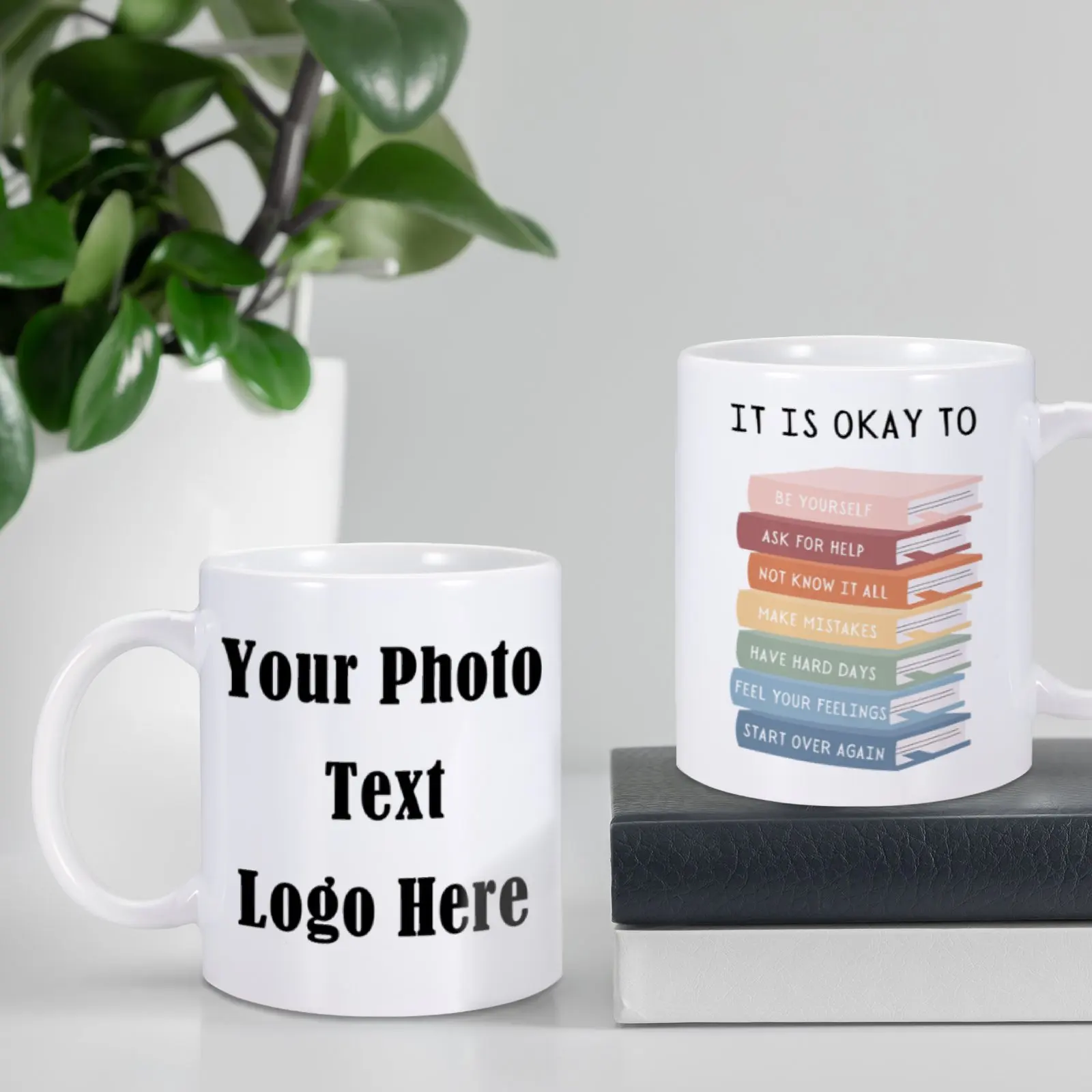 Custom Photo Text Logo Mug Personalized Mug Coffee Cup Gift for Friends Creative Gifts Milk Cup Drinkware Words of Encouragement