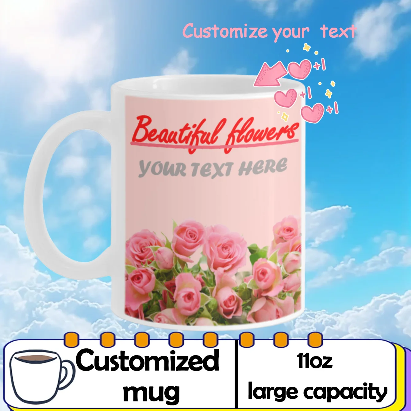 

Customized mug with large capacity Personalized cup with picture text name personalized gift