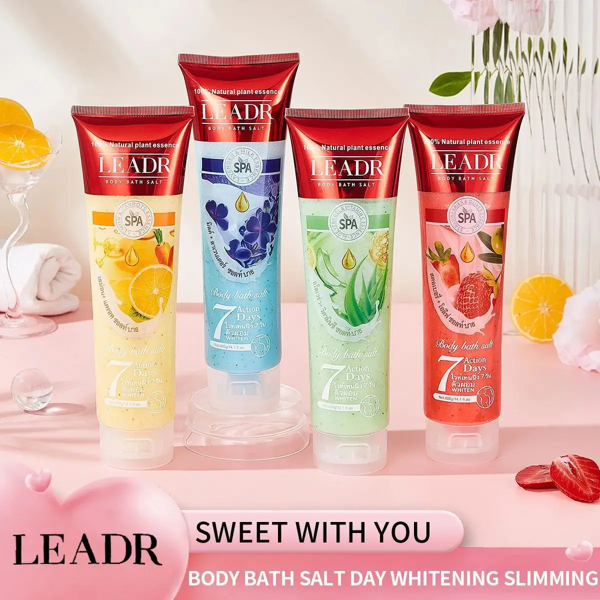 

LEADR Body Scrub Exfoliating Remove Dead Skin Deep Cleansing Nourish Smooth Brighten Whitening Skin Care