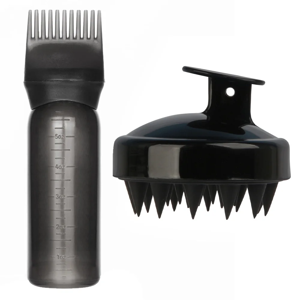

Hair Oil Dispenser Bottle Root Comb Applicator Dispenser For Hair Oil Reusable Scalp Massager Shampoo Brush Dye Hair Tool