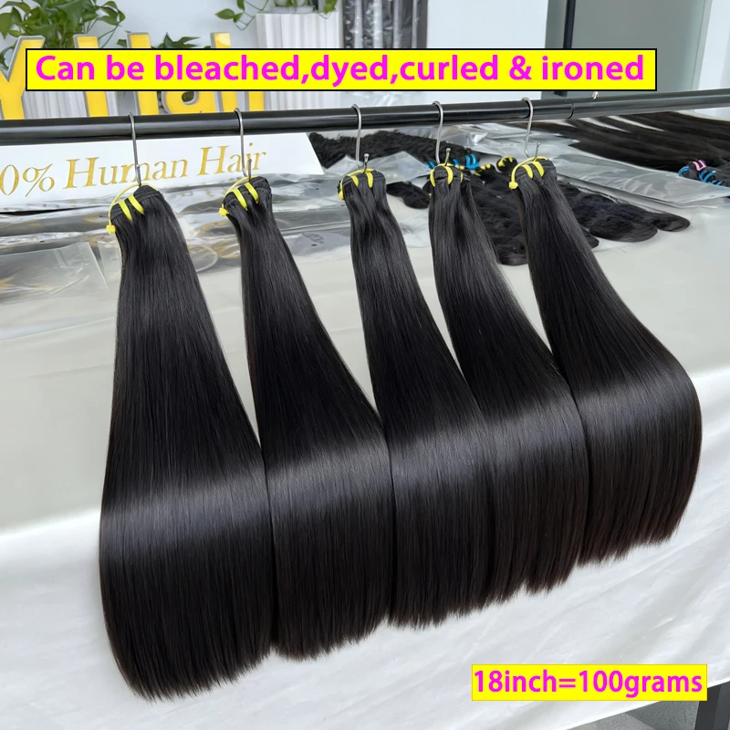 ผมตรงแบบซุปเปอร์ดับเบิ้ลดรอน 100% ผมแท้แบบมัด ไม่ผ่านการแปรรูป ผมเวอร์จินเวียดนามแท้ สำหรับต่อผมแบบมัด