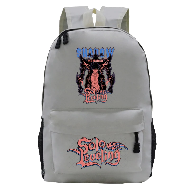 Solo Leveling Backpack Shouder for Men Women Sung Jin Woo Print Teenage Schoolbag Solo Leveling Anime Fan Cool Travel Bagpack