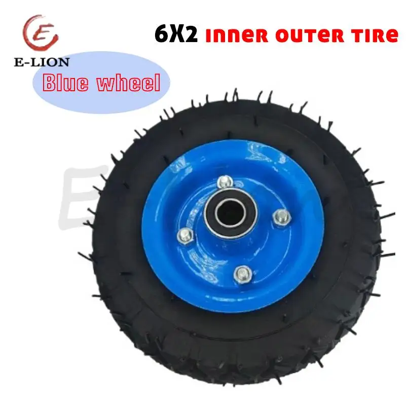 

6 inch 6X2 Tire and Inner Tube Set for Electric Scooter Wheel Chair Truck F0 Pneumatic Wheel Trolley Cart Air Wheel Bike