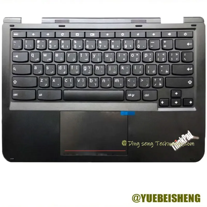 

YUEBEISHENG New for Lenovo ThinkPad Yoga 11e 11E 4TH GEN Chromebook palmrest Arabic keyboard upper cover Touchpad