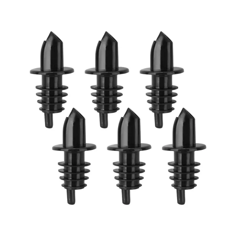 Plastic Liquor Free Flow Pourer Stopper Free Flow Liquor Spirit Bottle Pourer Bar Wine Cocktail Drinks for Bars Clubs Pubs