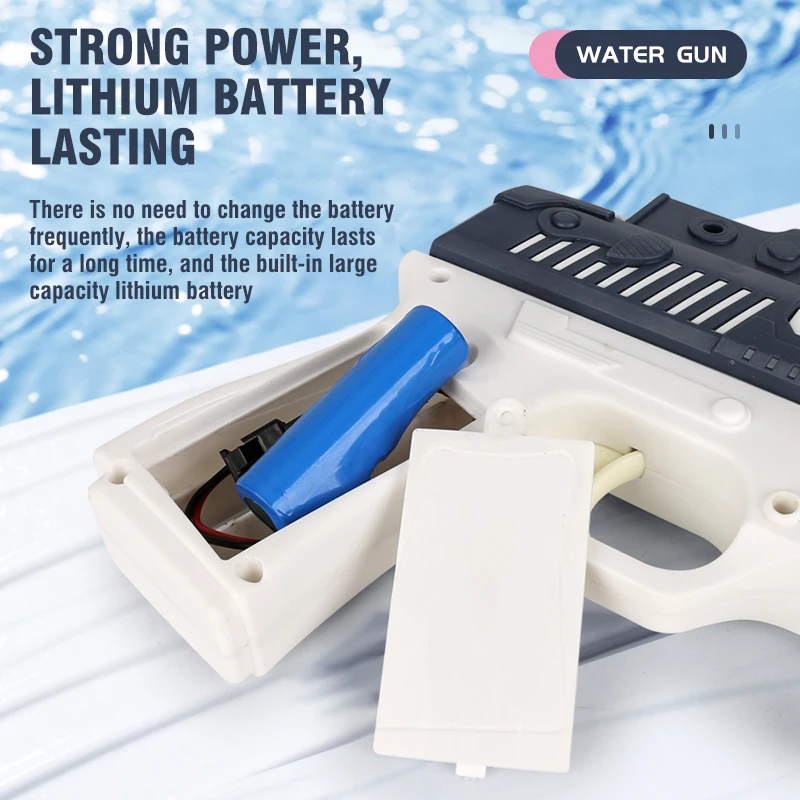 Glock Electric Water Gun Automatic Induction Water Absorbing Summer High-Tech Burst Water Gun Beach Outdoor Water Fight Toy Gift