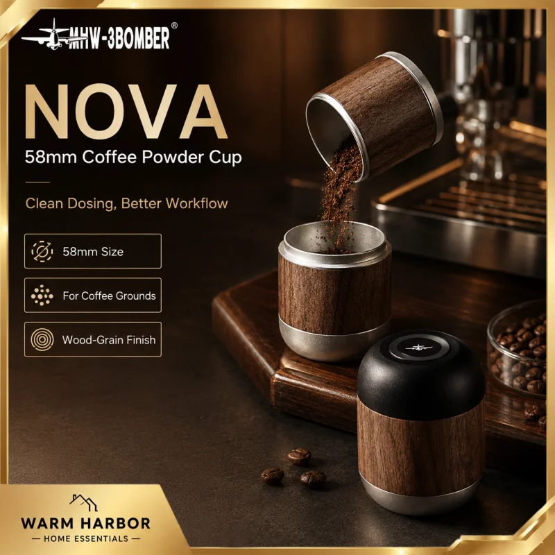 MHW-3BOMBER Nova 58mm Coffee Dosing Cup Espresso Powder Receiver Universal Grinder Bean Powder Catcher Portafilter Barista Tool