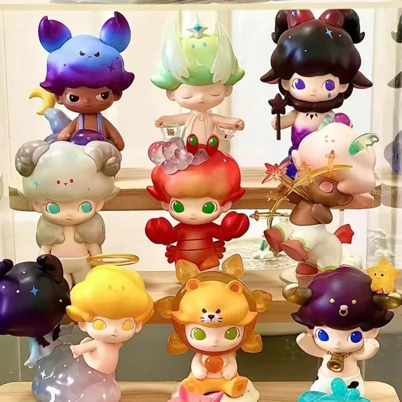 

DIMOO Zodiac Series Anime Action Figure Guess Bag Ornament Figurines Home Decor Desktop Dolls Model Dolls Girls Gift