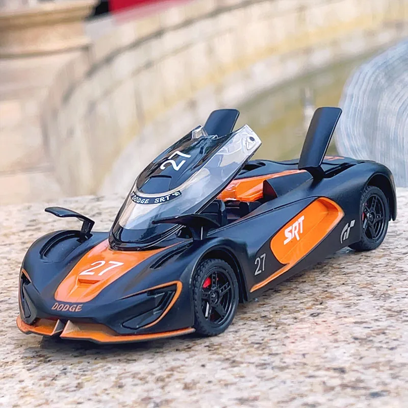 

1:32 SRT Tomahawk Track Edition, модель спортивного автомобиля из сплава, украшение для мальчика, игрушечный автомобиль, детские подарки на день рождения