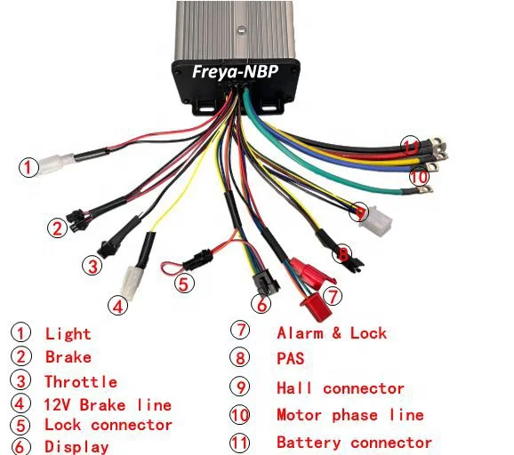 New Arrival 48-72V 80A Sine Wave Dual hall Mode Controller 18 Moz for 3000W Motor+SW900/UKC1 Display