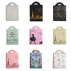 50Pcs/lot Small Plastic Bag With Handle Party Favor Bag for Jewelry/Toy/Scarf Gift Packaging Bags 20x25cm Mini Business Bag
